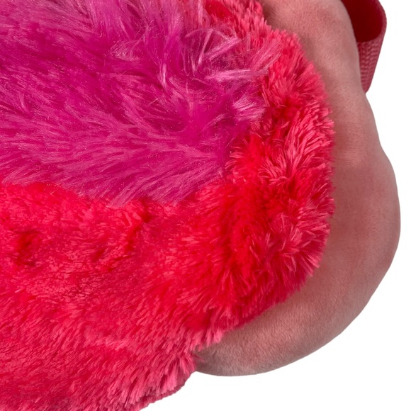 TY Gilda Flamingo Pink Plush Purse Shoulder-bag Groovy Inside Zipper Kitsch 10” - Picture 4 of 15